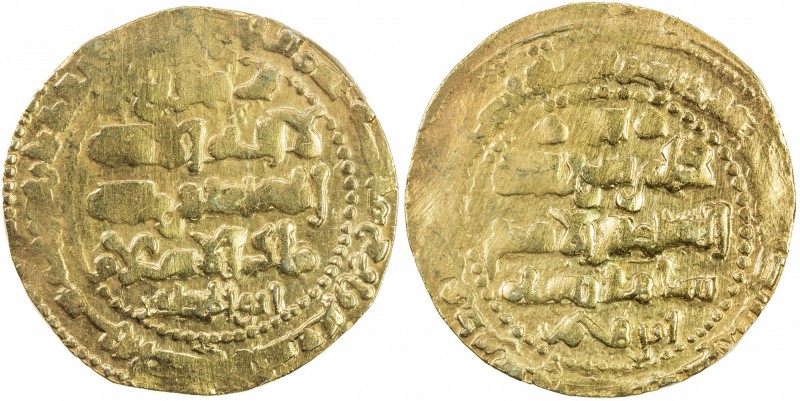 GHAZNAVID: Ibrahim, 1059-1099, AV dinar (6.30g), Ghazna, AH491, A-1637, weak dat...