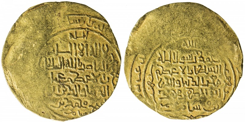 GHORID: Mu'izz al-Din Muhammad, 1171-1206, AV dinar (5.08g), Ghazna, DM, A-1759,...