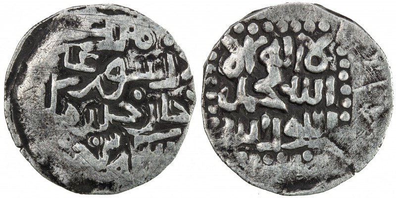 CHAGHATAYID KHANS: Suyurghatmish, 1370-1388, AR 1/6 dinar (0.96g), NM, ND, A-E20...