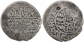 SAFAVID: Isma'il I, 1501-1524, AR shahi (8.84g), Badakhshan, ND, A-2576, nice even strike, large testmark on reverse, F-VF, RR, ex M.H. Mirza Collecti...