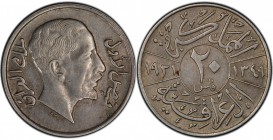 IRAQ: Faisal I, 1921-1933, AR 20 fils, 1931/AH1349, KM-99, nicer than usual example, PCGS graded AU53.

Estimate: USD 100-150