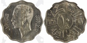 IRAQ: Ghazi I, 1933-1939, copper nickel 10 fils, 1938-I/AH1357, KM-103a, struck at the Bombay Mint, NGC graded MS62.

Estimate: USD 150-180