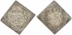 SALZBURG: Maximilian Gandolph, 1668-1687, AR ¼ thaler klippe, 1684, KM-246, Probszt-1669, beautifully toned one-year type, never mounted, EF.

Estim...