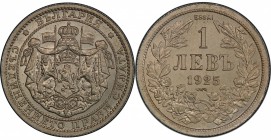 BULGARIA: Boris III, 1918-1943, 1 lev, Poissy, 1925, cf. KM-37, Schön-37.2, ESSAI, PCGS graded Specimen 64, RRR. 

Estimate: USD 1500-2000