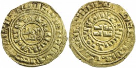 KINGDOM OF JERUSALEM: AV bezant (3.70g), NM, ND (ca. 1190-1260), CCS-5a, A-730, derived from type A-729 of the Fatimid ruler al-Âmir, superb strike, a...
