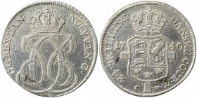 DENMARK: Christian VI, 1730-1746, AR 24 skilling, 1740, KM-538, initials CW, EF.

Estimate: USD 300-350