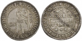 BRUNSWICK-WOLFENBÜTTEL: Rudolf August und Anton Ulrich, 1685-1704, AR 24 mariengroschen, 1691, KM-559, Dav-336, Welter-2079, Wildman type, EF.

Esti...