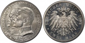 HESSE-DARMSTADT: Ernst Ludwig, 1892-1918, AR 2 mark, 1904, KM-372, 400th Birthday of Philipp the Magnanimous, a lovely example! PCGS graded Proof 66, ...