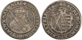 SAXE-ALBERTINE LINE: August, 1553-1586, AR ¼ thaler, Dresden, 1568, Merseburger-710, Kohl-44, mintmaster HB, F-VF.

Estimate: USD 120-160