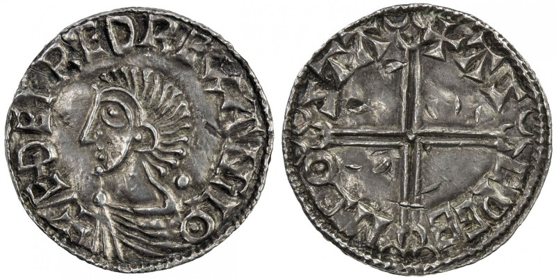 ENGLAND: Ethelred II, 978-1016, AR penny (1.29g), ND, Spink-1151, BMC-IVa, North...