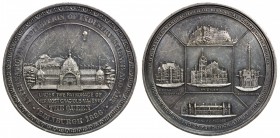 SCOTLAND: AR medal, 1886, Malpas-122; BHM-3215, 45mm, Edinburgh International Exhibition of Industry, Science, and Art silver medal by P. Westren, INT...