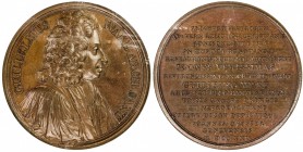 GREAT BRITAIN: AE medal, 1725, Eimer-500, 42mm medal by Jean Dassier (protestant reformer series), William Wake, Archbishop of Canterbury, NGC graded ...
