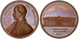 GREECE: Otto, 1832-1862, AE medal, ND, Wurzbach-7024, Spink-5, 376, 44mm, Commemorating the founding of the University of Athens bronze medal by Konra...