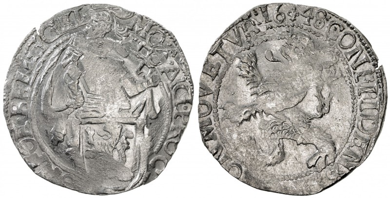 GELDERLAND: Dutch Republic, AR leeuwendaalder (27.04g), 1648, KM-36, "lion dolla...