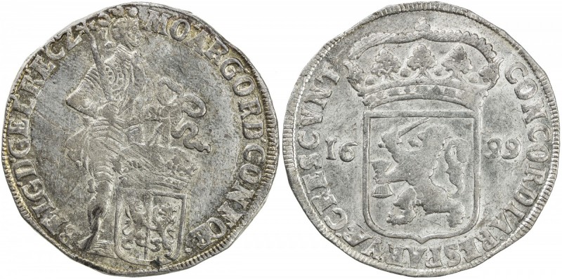 GELDERLAND: Dutch Republic, AR ducat (48 stuiver), 1699, KM-63.2, boldly struck,...