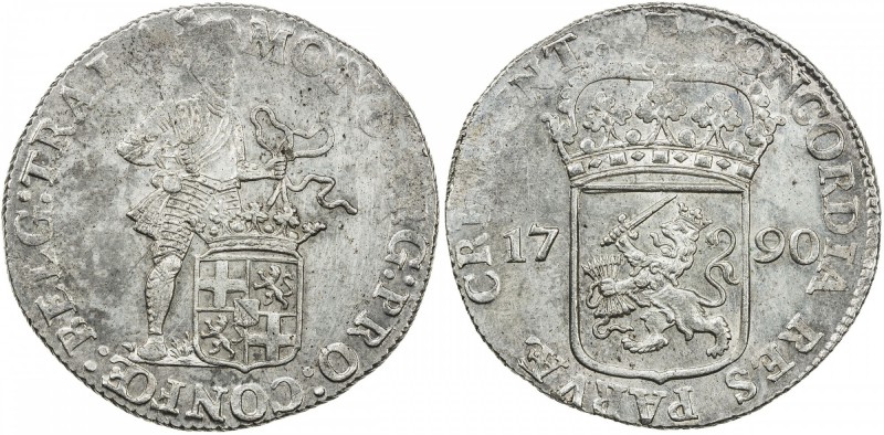 UTRECHT: Dutch Republic, AR ducat (48 stuiver), 1790, KM-93, Dav-1845, somewhat ...