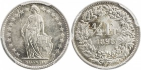 SWITZERLAND: AR ½ franc, 1898-B, KM-23, HMZ 2-1206i, lightly toned, nice eye appeal, PCGS graded MS64.

Estimate: USD 70-100