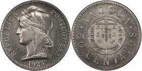 ANGOLA: Portuguese Colony, 50 centavos, 1923-KN, KM-65, King's Norton mint specimen strike, PCGS graded Specimen 63, RRR. This is the only Portuguese ...