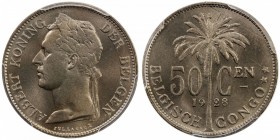 BELGIAN CONGO: Albert I, 1909-1934, 50 centimes, 1928, KM-23, Flemish legend, a superb example, PCGS graded MS65.

Estimate: USD 180-220