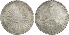 ARGENTINA: Rio de la Plata, AR 8 reales, 1815-PTS, KM-14, assayer F, EF.

Estimate: USD 200-250