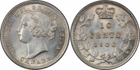 CANADA: Victoria, 1837-1901, AR 10 cents, 1900, KM-3, a lovely example! PCGS graded MS63.

Estimate: USD 250-350