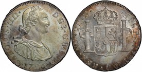 GUATEMALA: Carlos IV, 1788-1808, AR 2 reales, 1794, KM-51, assayer M, steel gray with peripheral gold toning, PCGS graded MS63.

Estimate: USD 300-4...