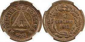 HONDURAS: Republic, AE centavo, 1885, KM-46, a superb example! NGC graded MS63 BR.

Estimate: USD 300-400