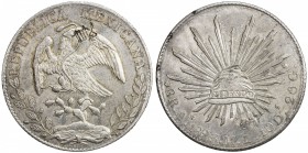CHINESE CHOPMARKS: MEXICO: AR 8 reales, 1893-As, KM-377, assayer ML, single large Chinese merchant chopmark on obverse, AU

Estimate: USD 75-100