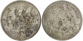 CHINESE CHOPMARKS: UNITED STATES: AR trade dollar, 1878-S, KM-108, large Chinese merchant chopmarks, VF-EF.

Estimate: USD 75-100