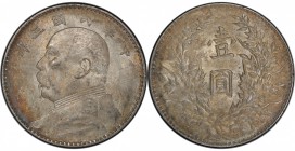 CHINA: Republic, AR dollar, year 3 (1914), Y-329, L&M-63, Yuan Shi Kai, PCGS graded MS61.

Estimate: USD 100-125