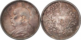 CHINA: Republic, AR dollar, year 3 (1914), Y-329, L&M-63, Yuan Shih Kai, nicely toned, PCGS graded AU58.

Estimate: USD 100-150