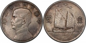 CHINA: Republic, AR dollar, year 21 (1932), Y-344, L&M-108, Sun Yat Sen // Chinese junk under sail, PCGS graded MS62.

Estimate: USD 3000-4000