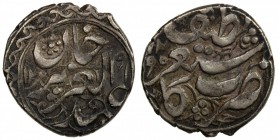 SINKIANG: Ya'qub Beg, 1864-1877, AR ½ miscal (5 fen) (1.81g), Kashghar, AH1291//1290, Y-37-1.1, Zeno-84276 (this piece), citing the Ottoman sultan Abd...