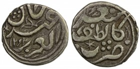 SINKIANG: Ya'qub Beg, 1864-1877, AR ½ miscal (5 fen) (1.83g), Kashghar, AH1292//1292, Y-37-1.2, citing the Ottoman sultan Abdul Aziz, excellent strike...