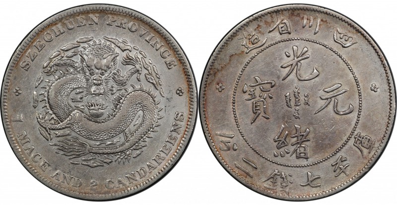 SZECHUAN: Kuang Hsu, 1875-1908, AR dollar, ND (1901-08), Y-328, L&M-345, narrow ...