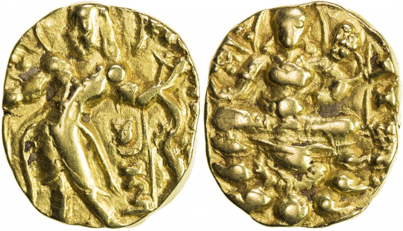 GUPTA: Chandragupta II, 383-412, AV dinar (7.86g), Mitch-4796 ff, Archer type: k...