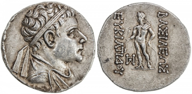 INDO-GREEK: Eukratides II, ca. 145-140 BC, AR tetradrachm (16.49g), Bop-1H, diad...