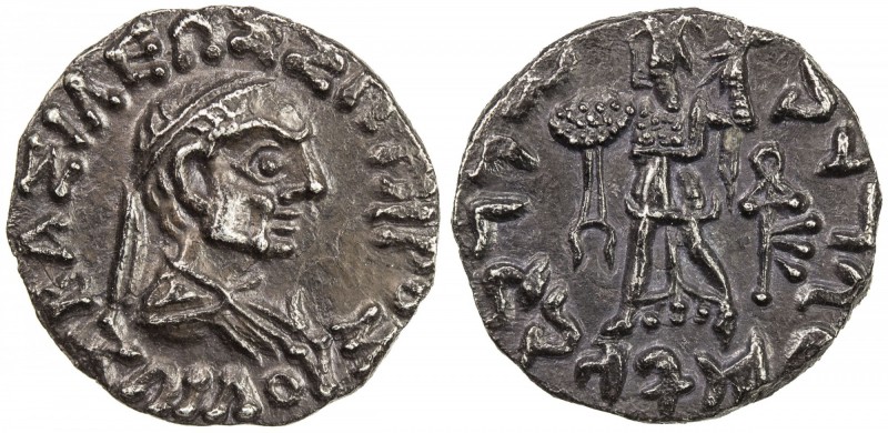 INDO-GREEK: Zoilos II, ca. 55-35 BC, AR drachm (1.83g), Bop-1M, king's head righ...
