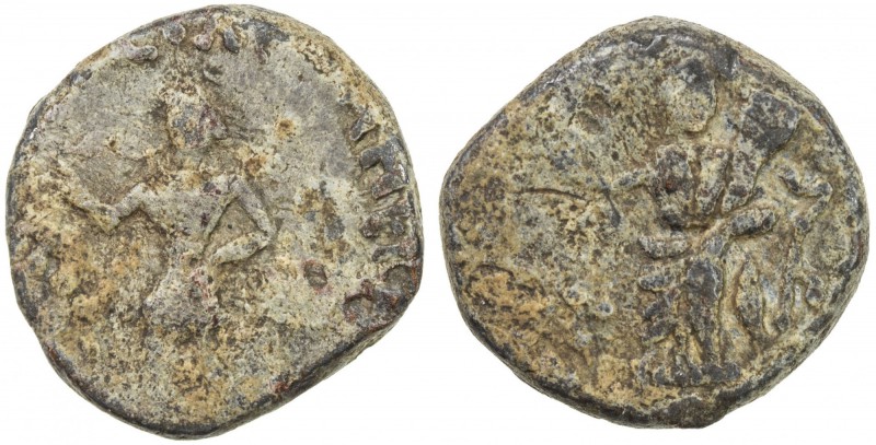 INDO-SCYTHIAN: Azes II, ca. 35 BC to 5 AD, lead unit (8.15g), Senior-112.20var, ...