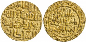 DELHI: Muhammad II, 1296-1316, AV tanka (11.12g), Hadrat Delhi, AH705, G-D221, superb strike, with full inscriptions on both sides, almost never found...
