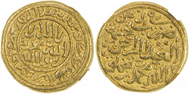 DELHI: Muhammad III b. Tughluq, 1325-1351, AV dinar, Hadrat Delhi, AH728, G-D334...