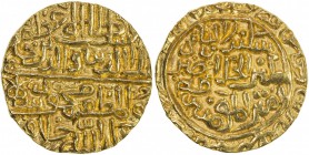 MALWA: 'Ala al-Din Mahmud, 1436-1469, AV tanka (11.07g), [Shadiabad], AH864, G-M21, bold strike, legible date (unlisted by Goron), rare in this qualit...