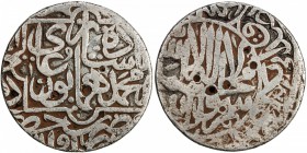 MUGHAL: Humayun, 1530-1556, AR rupee (10.73g), Hadrat Delhi, ND, Zeno-142037 (different dies), royal titles in the central area, muhammad humayun pads...