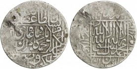 MUGHAL: Kamran Mirza, 1530-1555, AR shahrukhi (3.88g) (Qandahar), DM, A-I2464.2, struck to a reduced weight, used only at Qandahar and Kabul, full bol...
