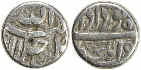 MUGHAL: Akbar I, 1556-1605, AR rupee (11.01g), Elichpur, KM-93.10, month of Khordad, 2 testmarks on obverse, very rare mint for silver coins of Akbar,...