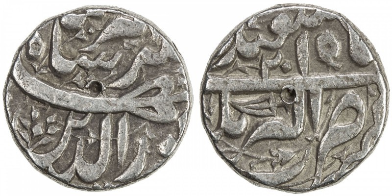 MUGHAL: Jahangir, 1605-1628, AR rupee (11.35g), Akbarnagar, year 20, KM-145.4, m...