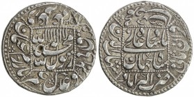 MUGHAL: Shah Jahan I, 1628-1658, AR rupee (11.41g), Akbarabad, AH1053 year 17, KM-235.3, wonderful strike on broad flan with full outer margins, 1 tes...