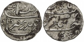 MUGHAL: Aurangzeb, 1658-1707, AR rupee (11.35g), Kanji, AH1106 year 4x, KM-300.46, some adhesions (removable), no testmarks, attractive VF, R, ex M.H....