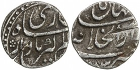 MUGHAL: Aurangzeb, 1658-1707, AR 1/8 rupee nisar (1.38g), Shahjahanabad (Delhi), AH1083, KM-C306.9, obverse text nisar alamgir padshah ghazi, test-cut...