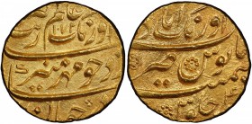 MUGHAL: Aurangzeb, 1658-1707, AV mohur, Aurangabad, AH1072 year 4, KM-315.10, lovely strike, with much lovely original luster, PCGS graded MS66.

Es...